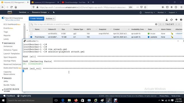 Ansible AWS EBS Volume Creation using Ansible IN HINDI By| WhatsAPP No- 8817442344