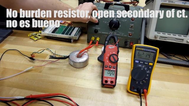 Why you should never disconnect current transformer from burden resistor when current is at primary