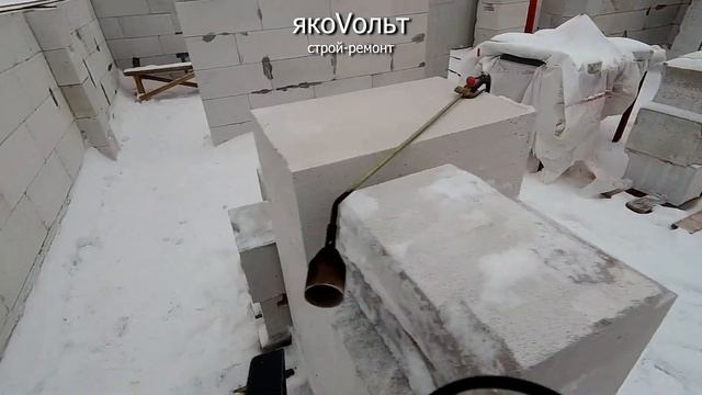 Армирование газобетона в зимних условиях