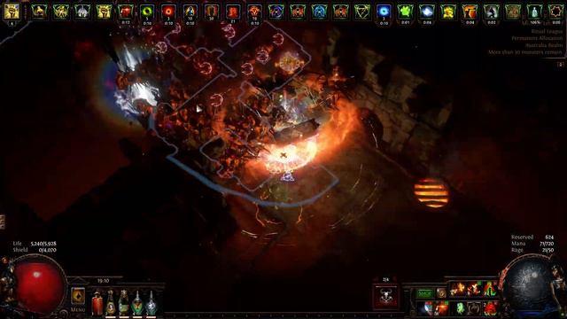 [POE 3.13] - Gladiator Flicker Strike Min-Maxed Build Vs Phoenix - Ritual League