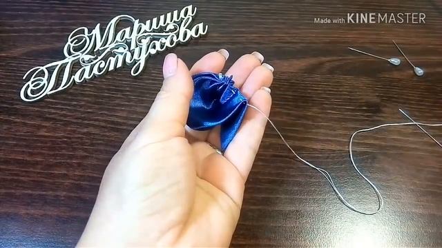 Бабочки 2D из атласных  лент с цветами канзаши школьные бантики