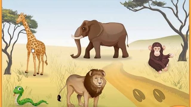 Чьи следы? | Детские развивающие игры | Игры на развитие логики и мышления