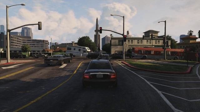 GTA V Michael stuck on traffic in West Esclipe Blvd I hate this town