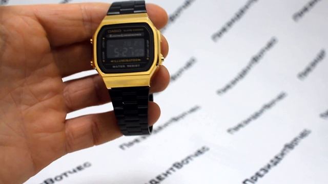 Часы Casio Illuminator A-168WEGB-1B - видео обзор от PresidentWatches.Ru