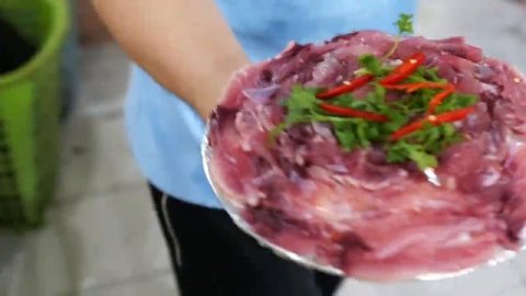 Гигантский Спинорог Сашими барбекю морепродукты Вьетнам