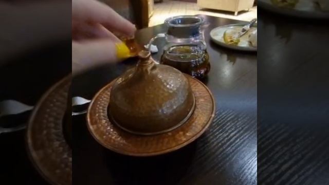 Медная тарелка для супа и каши