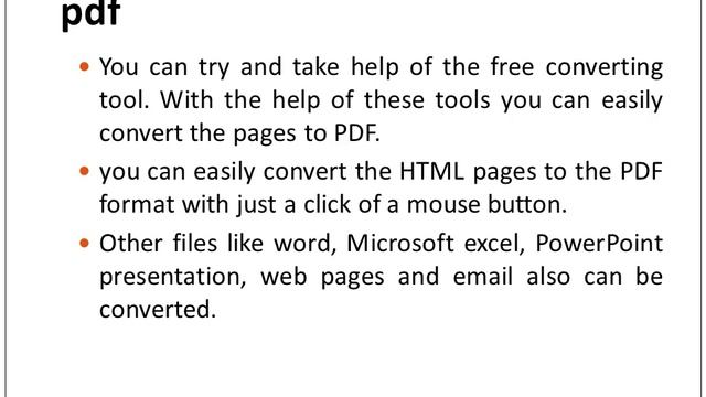 Simple Steps For Converting From Html To Pdf