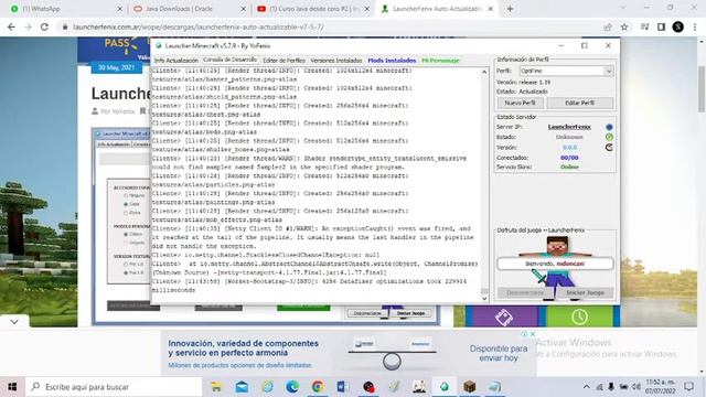 como descargar java 16/18 en windows para jugar minecraft launcherfenix