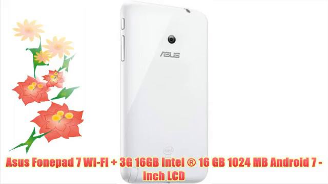 Asus Fonepad 7 WI-FI + 3G 16GB Intel ® 16 GB 1024 MB Android 7 -inch LCD