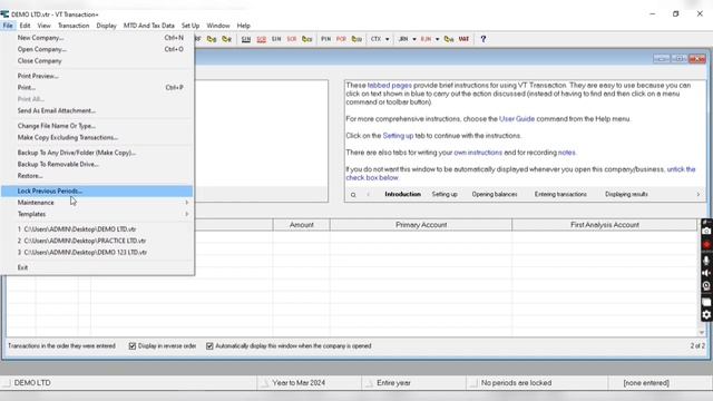 yearend setup in vt software  vt software tutorial  vt software uk  learn vt software vtsoftwar