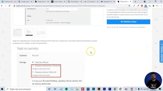 Braspress Plugin WordPress Integração Transportadora API Woocommerce