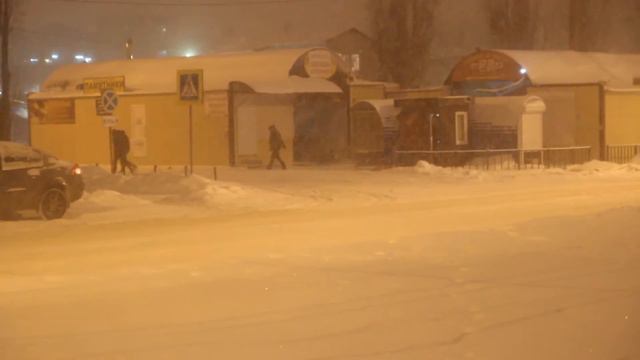 Сильнейший снегопад в Воронеже 21.01.2016
