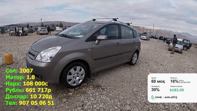 Мошинбозори Душанбе!! Нархи Camry,Astra G,Toyota Verso,Honda CR-V,Mercedes,Опел Сотка
