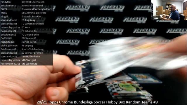 6/9/2021 20/21 Topps Chrome Bundesliga Soccer Hobby Box Random Teams #9