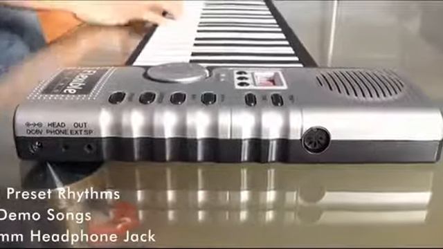 Гибкий Синтезатор с программным модулем -- Flexible Roll Up Synthesizer Keyboard Piano