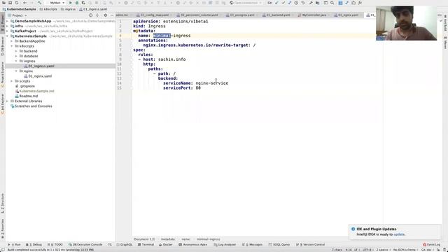 Running Postgres, Nginx and Spring Boot Apps in Kubernetes using Minikube - 05