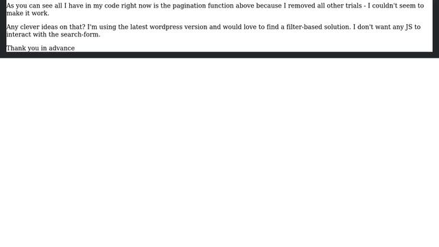 Wordpress: Rewriting search and pagination base