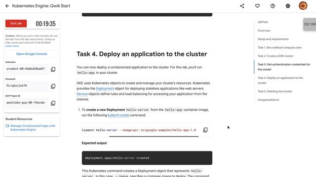 Kubernetes Engine Create, deploy, Delete