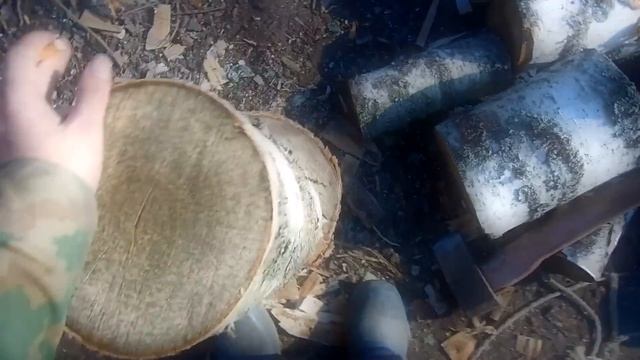 Как колоть дрова по-канадски
