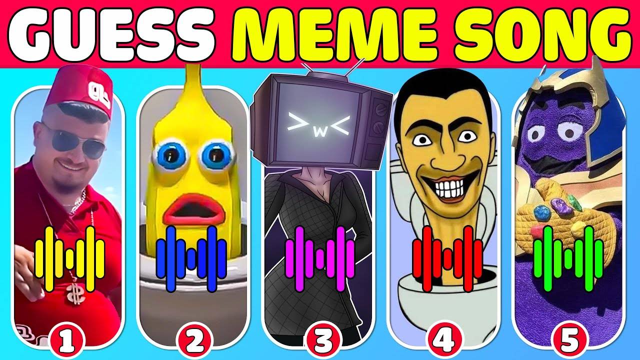 Guess The Meme By Song _ Skibidi Toilet, Grimace Shake, Banana Cat, Mr.Beast, Skibidi Dom Dom Yes