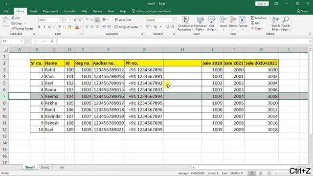 Data Entry Work In Excel | Excel Data Entry Work | HINDI