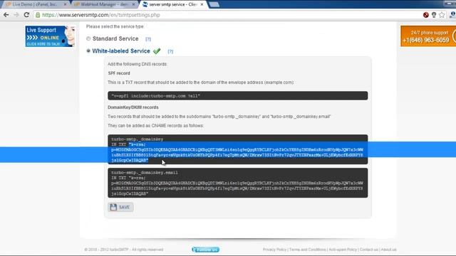How to set White Label service (SPF and DKIM) with turboSMTP email delivery service