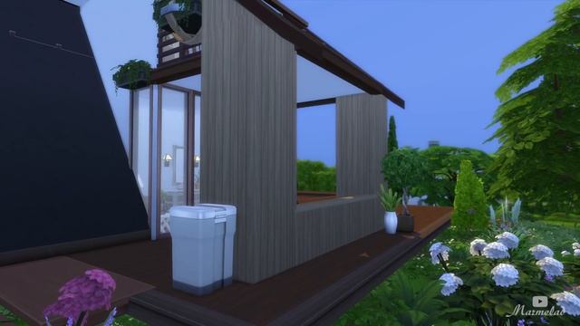A-Frame House | Base game & 'Patio Stuff' ( No CC ) | Stop Motion | THE SIMS 4