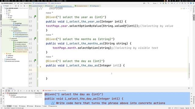8.Dropdown | Selenide Framework Tutorial with Cucumber and Page Object Model from Scratch