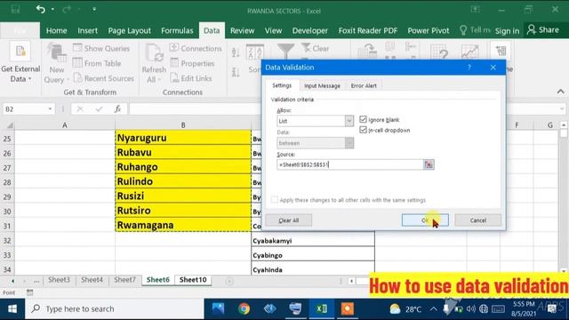 Lesson 1: How to use data validation in Ms Excel 2016 By Gacumi Felicien