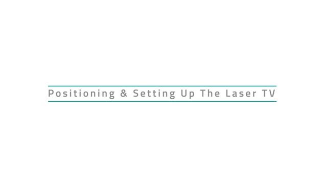 Hisense Laser TV Set up