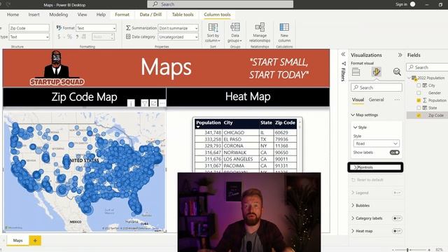 Zip Code and Heat Maps | Microsoft Power BI | Tutorial for Beginners