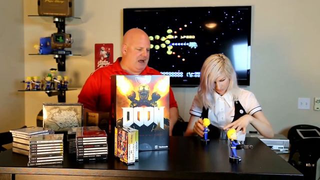DOOM Collectors Edition Unboxing and Skyrim Collectible Map Puzzle and a Fallout Bobblehead, Video.