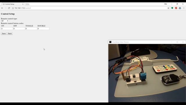 Прошивка для Sonoff Basic Relay с поддержкой ДУ