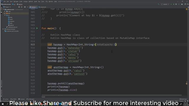 28 Hashmap and hashmapof in kotlin