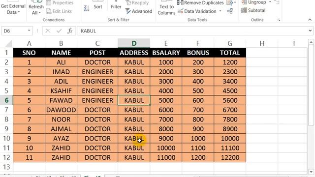 MS Excel - Subtotal 5 Data Table To Subtotal 1 In Pashto Lecture No 22
