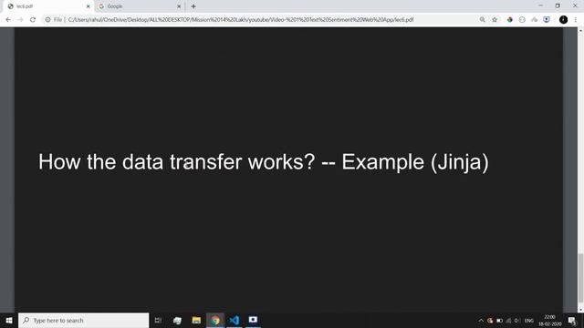 Flask Jinja Template and Client Server Data Transfer | Machine learning flask web app in python