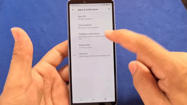 how to turn on led light notification for Sony Xperia 10 iii