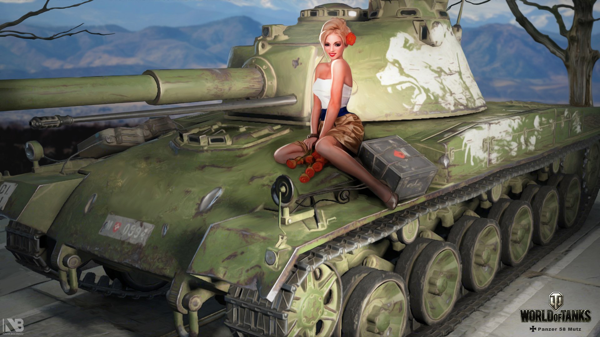 Красивые девушки и танки