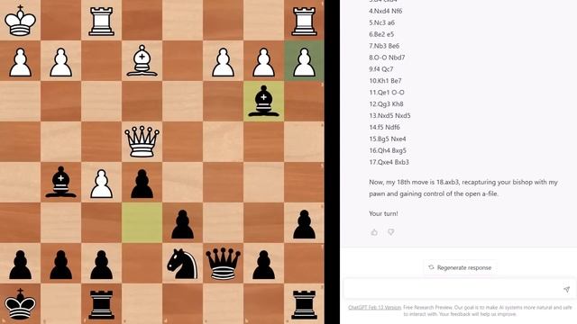 Can ChatGPT beat a chess master in a game of chess?