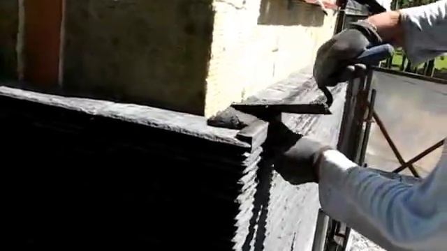 Сланцевый сайдинг - Стена из каменной плитки