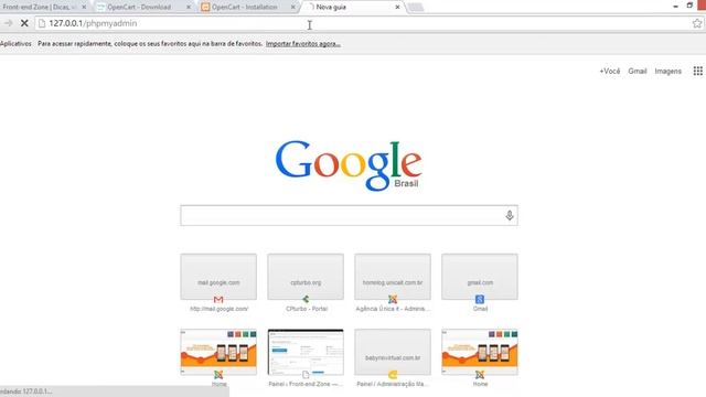 Instalando o Opencart