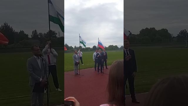 Выступление губернатора Смоленской области Василия Анохина на спортивном празднике в Вязьме