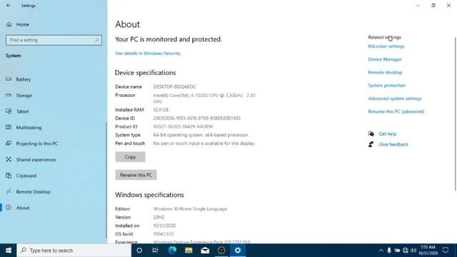 Windows 10 20H2 Update / Windows 10 2020 October Update