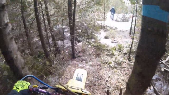 Riding with friend on 2013 yz250f and me on my 1990 rmx250