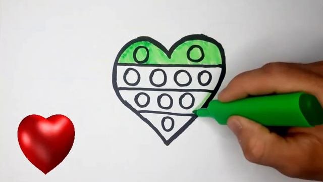 Draw Hearts For Children/Рисуем сердца для детей/bolalar Uchun Yurakcha Rasmini Chizish