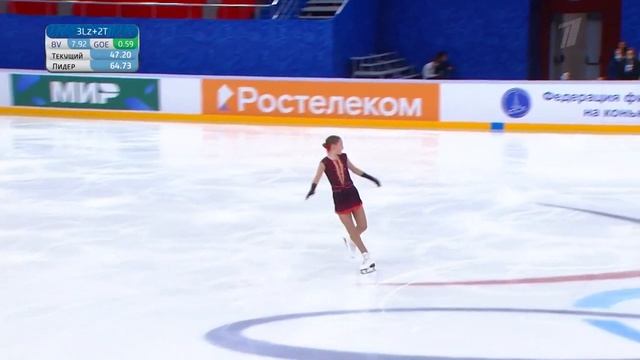 Вероника Петеримова. Произвольная программа. Финал Кубка России по фигурному катанию 2021/2022