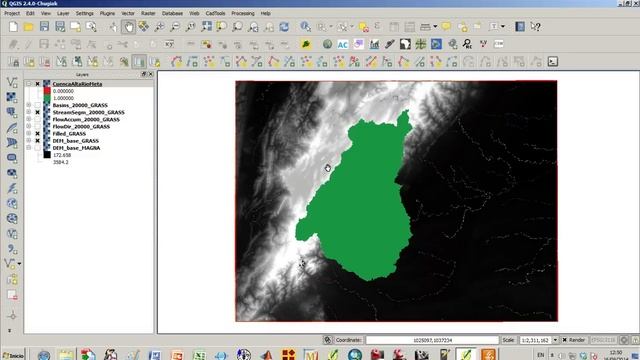 Delimitación de Cuencas Hidrográficas en QGIS (GRASS)