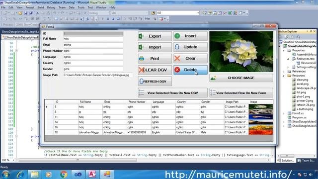 How To Connect To Ms Access Database Insert Update Delete Clear Print Export Import Excel In C