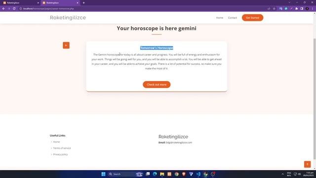 Horoscope website using Chat GPT APi