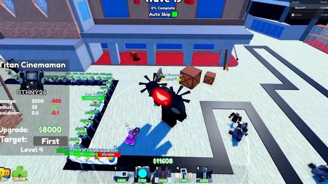 New MYTHIC TITAN CINEMAMAN Showcase! Toilet Tower Defense - Episode 57! Roblox